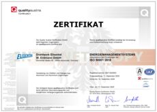 Zertifikat ISO 50001